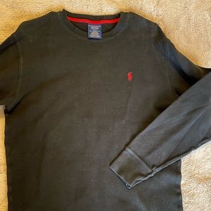 Ralph Lauren Polo black waffle knit sweater